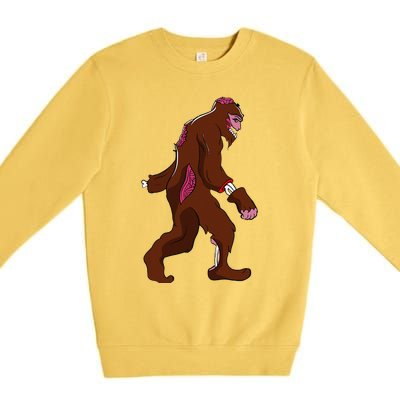 Bigfoot Halloween Pajamas Halloween Bigfoot Costume Gift Funny Premium Crewneck Sweatshirt