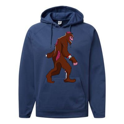 Bigfoot Halloween Pajamas Halloween Bigfoot Costume Gift Funny Performance Fleece Hoodie