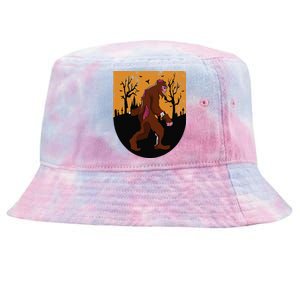 Bigfoot Halloween Pajamas Halloween Bigfoot Costume Gift Gift Tie-Dyed Bucket Hat