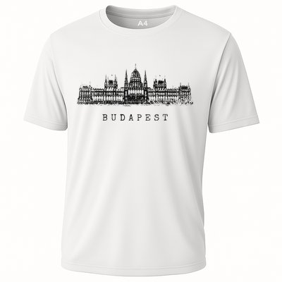 Budapest Hungarian Parliament Retro Skyline I Love Budapest Performance Shirt