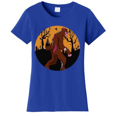 Bigfoot Halloween Pajamas Halloween Bigfoot Costume Gift Women's T-Shirt