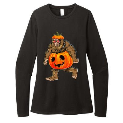 Bigfoot Halloween Pumpkin Halloween Bigfoot Gift Womens CVC Long Sleeve Shirt