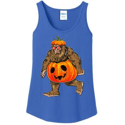 Bigfoot Halloween Pumpkin Halloween Bigfoot Gift Ladies Essential Tank