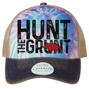 Boar Hog Pig Hunting Hunt The Grunt Funny Hog Hunter Legacy Tie Dye Trucker Hat