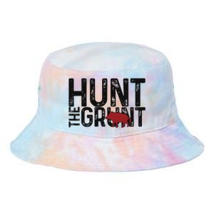 Boar Hog Pig Hunting Hunt The Grunt Funny Hog Hunter Tie Dye Newport Bucket Hat