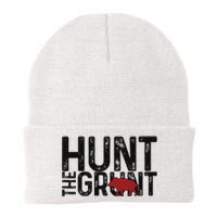 Boar Hog Pig Hunting Hunt The Grunt Funny Hog Hunter Knit Cap Winter Beanie