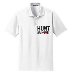 Boar Hog Pig Hunting Hunt The Grunt Funny Hog Hunter Dry Zone Grid Polo