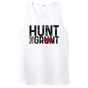 Boar Hog Pig Hunting Hunt The Grunt Funny Hog Hunter PosiCharge Competitor Tank