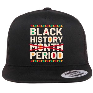 Black History Period Black Pride Retro Black History Month Flat Bill Trucker Hat