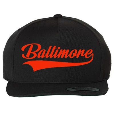 Baltimore Hometown Pride Md Throwback Design Classic Wool Snapback Cap