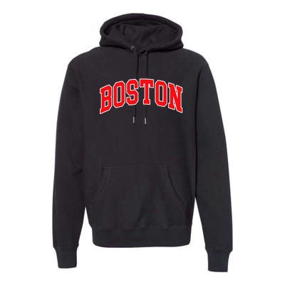 Boston Hometown Pride Throwback Design Print Classic Premium Hoodie