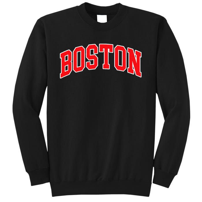 Boston Hometown Pride Throwback Design Print Classic Tall Sweatshirt