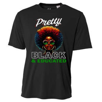 Black History Pretty Black And Educated Cooling Performance Crew T-Shirt