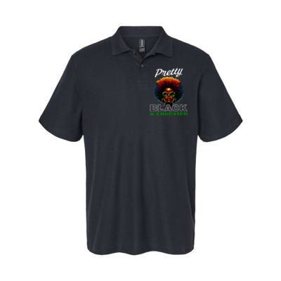 Black History Pretty Black And Educated Softstyle Adult Sport Polo