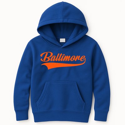 Baltimore Hometown Pride Md Throwback Design Kids Hoodie
