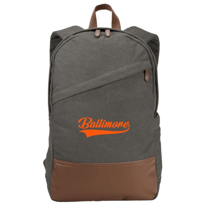 Baltimore Hometown Pride Md Throwback Design Cotton Canvas Backpack
