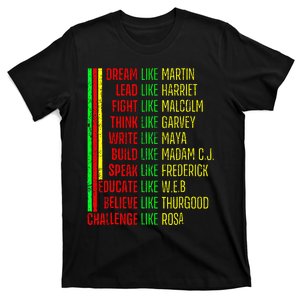 Black History Pride Martin Black Afro African T-Shirt