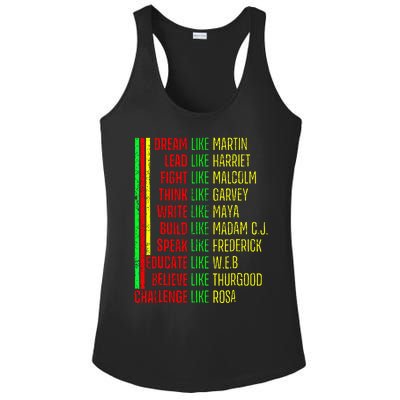 Black History Pride Martin Black Afro African Ladies PosiCharge Competitor Racerback Tank