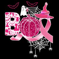 Boo Halloween Pumpkin Pink Ribbon Witch Ghost Breast Cancer Cooling Performance Crew T-Shirt