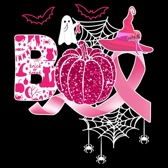 Boo Halloween Pumpkin Pink Ribbon Witch Ghost Breast Cancer Cooling Performance Crew T-Shirt