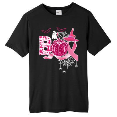 Boo Halloween Pumpkin Pink Ribbon Witch Ghost Breast Cancer Tall Fusion ChromaSoft Performance T-Shirt