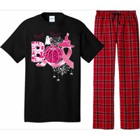 Boo Halloween Pumpkin Pink Ribbon Witch Ghost Breast Cancer Pajama Set