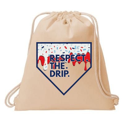 B.A.S.E.B.A.L.L Home Plate Drip For Ice Cream Spinkle Drawstring Bag