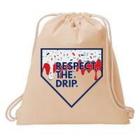 B.A.S.E.B.A.L.L Home Plate Drip For Ice Cream Spinkle Drawstring Bag