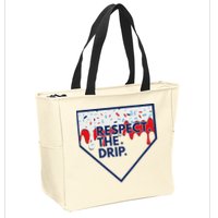 B.A.S.E.B.A.L.L Home Plate Drip For Ice Cream Spinkle Zip Tote Bag