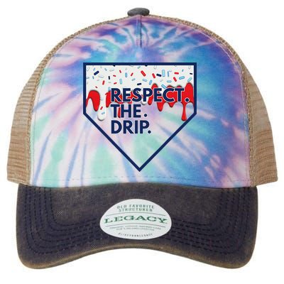 B.A.S.E.B.A.L.L Home Plate Drip For Ice Cream Spinkle Legacy Tie Dye Trucker Hat