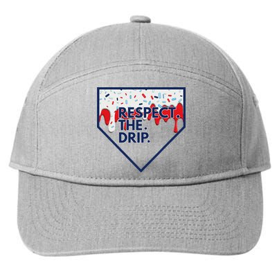 B.A.S.E.B.A.L.L Home Plate Drip For Ice Cream Spinkle 7-Panel Snapback Hat