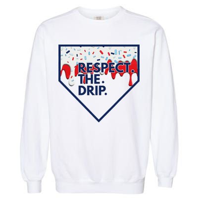 B.A.S.E.B.A.L.L Home Plate Drip For Ice Cream Spinkle Garment-Dyed Sweatshirt