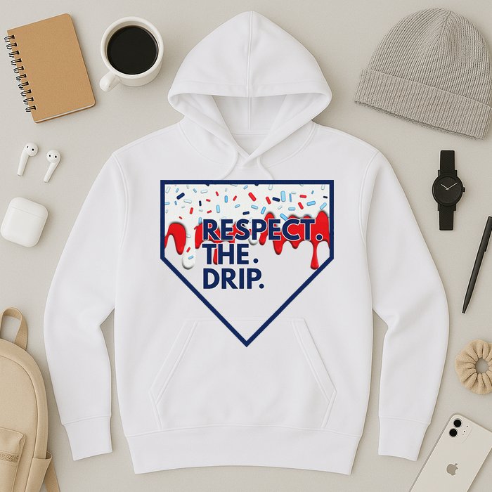 B.A.S.E.B.A.L.L Home Plate Drip For Ice Cream Spinkle Hoodie