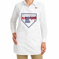 B.A.S.E.B.A.L.L Home Plate Drip For Ice Cream Spinkle Apron