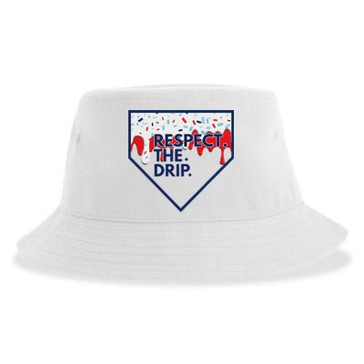 B.A.S.E.B.A.L.L Home Plate Drip For Ice Cream Spinkle Sustainable Bucket Hat