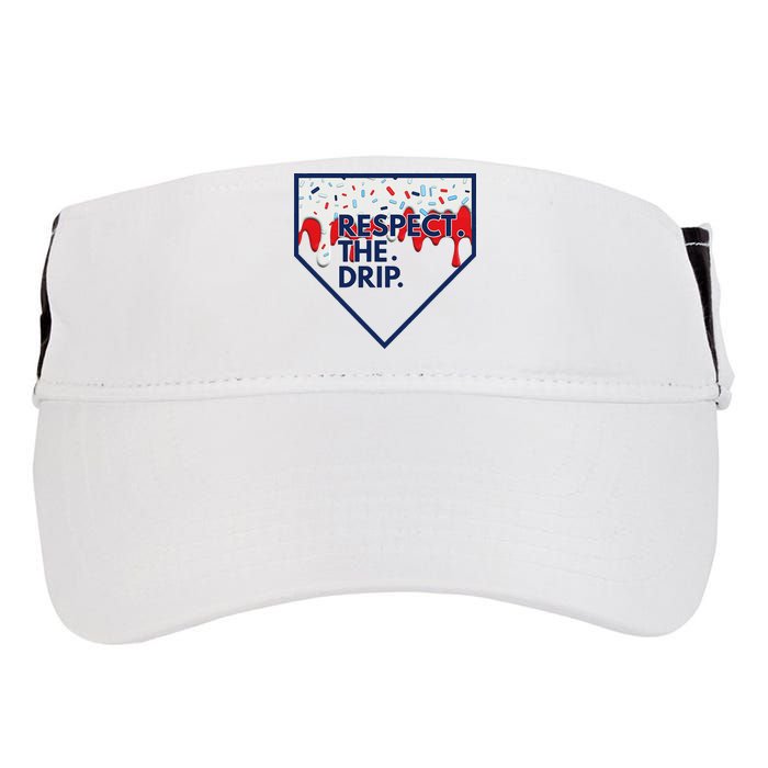 B.A.S.E.B.A.L.L Home Plate Drip For Ice Cream Spinkle Adult Drive Performance Visor
