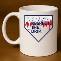 B.A.S.E.B.A.L.L Home Plate Drip For Ice Cream Spinkle 11oz C Handle Ceramic Mug
