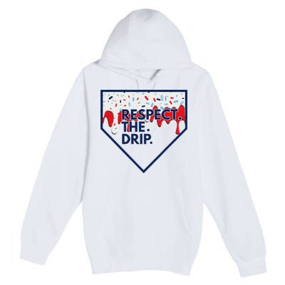 B.A.S.E.B.A.L.L Home Plate Drip For Ice Cream Spinkle Premium Pullover Hoodie