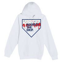 B.A.S.E.B.A.L.L Home Plate Drip For Ice Cream Spinkle Premium Pullover Hoodie