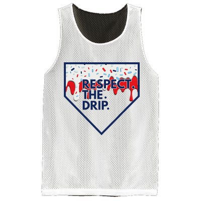 B.A.S.E.B.A.L.L Home Plate Drip For Ice Cream Spinkle Mesh Reversible Basketball Jersey Tank