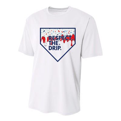 B.A.S.E.B.A.L.L Home Plate Drip For Ice Cream Spinkle Youth Performance Sprint T-Shirt