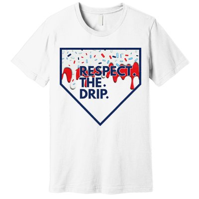 B.A.S.E.B.A.L.L Home Plate Drip For Ice Cream Spinkle Premium T-Shirt