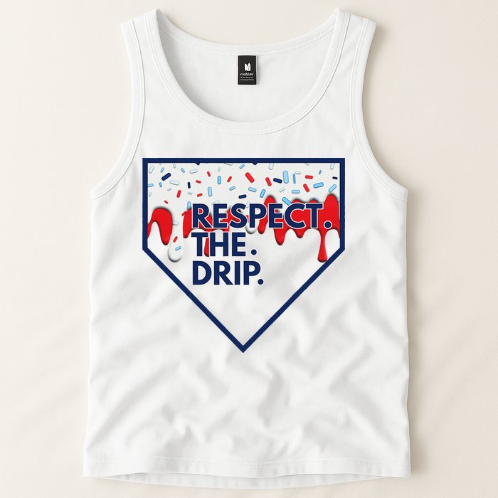 B.A.S.E.B.A.L.L Home Plate Drip For Ice Cream Spinkle Tank Top