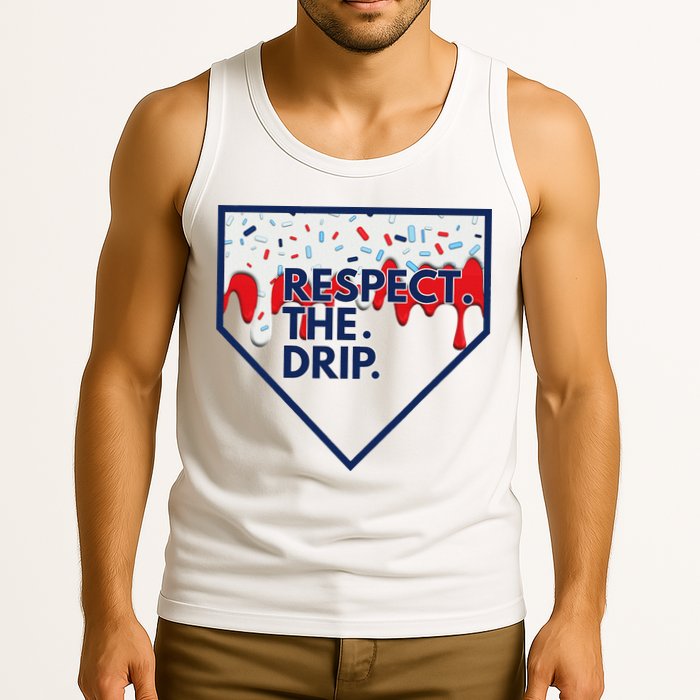 B.A.S.E.B.A.L.L Home Plate Drip For Ice Cream Spinkle Tank Top