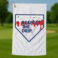 B.A.S.E.B.A.L.L Home Plate Drip For Ice Cream Spinkle Golf Towel