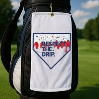 B.A.S.E.B.A.L.L Home Plate Drip For Ice Cream Spinkle Golf Towel
