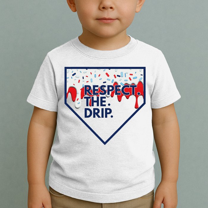 B.A.S.E.B.A.L.L Home Plate Drip For Ice Cream Spinkle Toddler T-Shirt