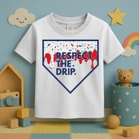B.A.S.E.B.A.L.L Home Plate Drip For Ice Cream Spinkle Toddler T-Shirt