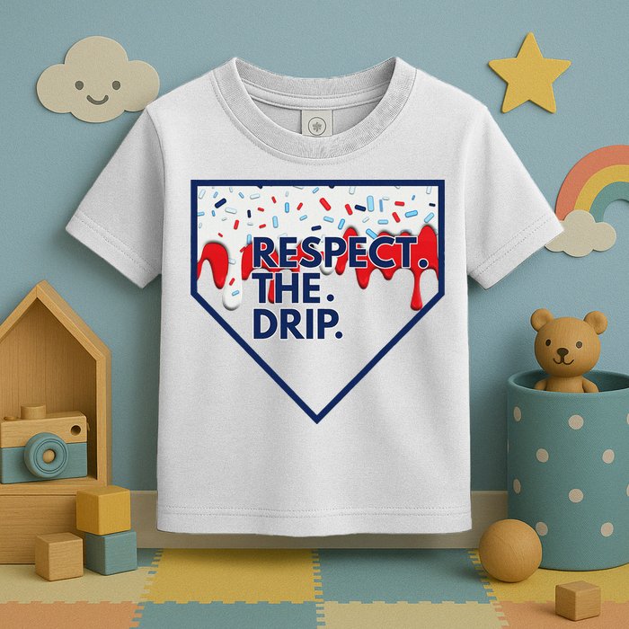 B.A.S.E.B.A.L.L Home Plate Drip For Ice Cream Spinkle Toddler T-Shirt