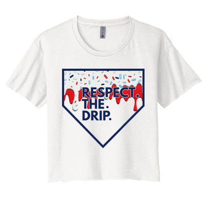 B.A.S.E.B.A.L.L Home Plate Drip For Ice Cream Spinkle Crop Top